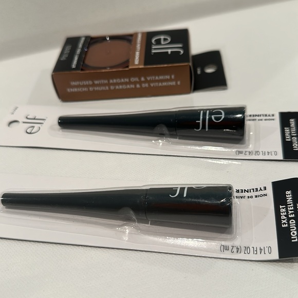 E.L.F Makeup bundle of 2 Liquid Eyeliners and 1Luminous Putty Bronzer w/Argan. - Picture 2 of 5